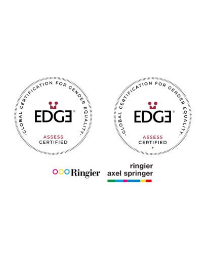 Engagement en faveur de l’égalité de traitement: Ringier et RASCH sont certifiées EDGE
